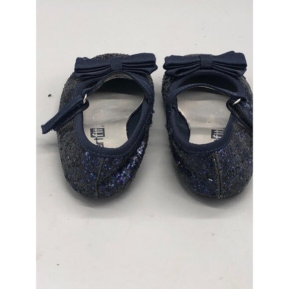 Smart fit dress flat shoes bow sparkle blue toddler size 5 hook & loop READ - Picture 2 of 7
